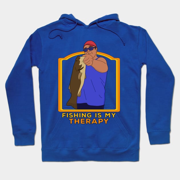 Fishing Is My Therapy Hoodie by DiegoCarvalho